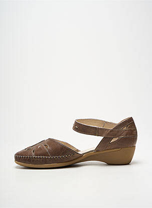 Sandalai/nu pėdos amortizuojančios pado tipas kulnas nuo 4 iki 6 cm rudas PEDI GIRL moteris