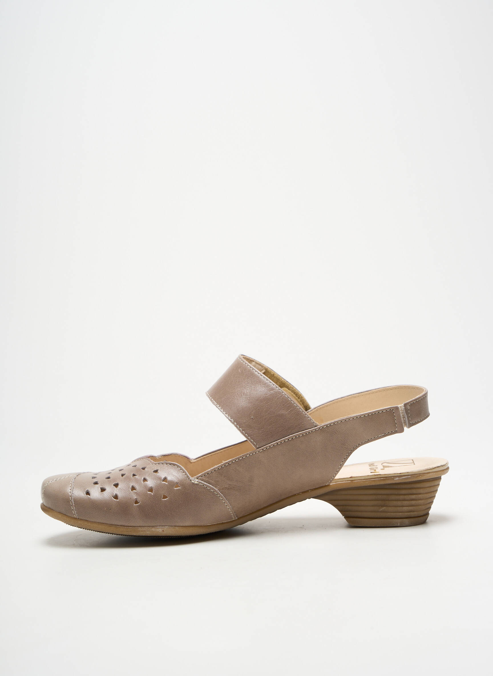 Sandalai/nu pėdos satino audinys kulnas nuo 4 iki 6 cm rudas PEDI GIRL moteris