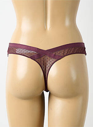 Tanga satino efektas violetinis AUBADE moteris