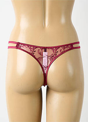 Tanga satino audinys violetinis AUBADE moteris