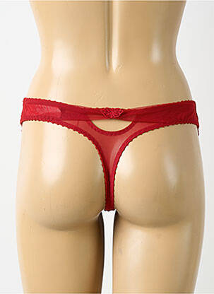 Tanga satino efektas raudona AUBADE moteris
