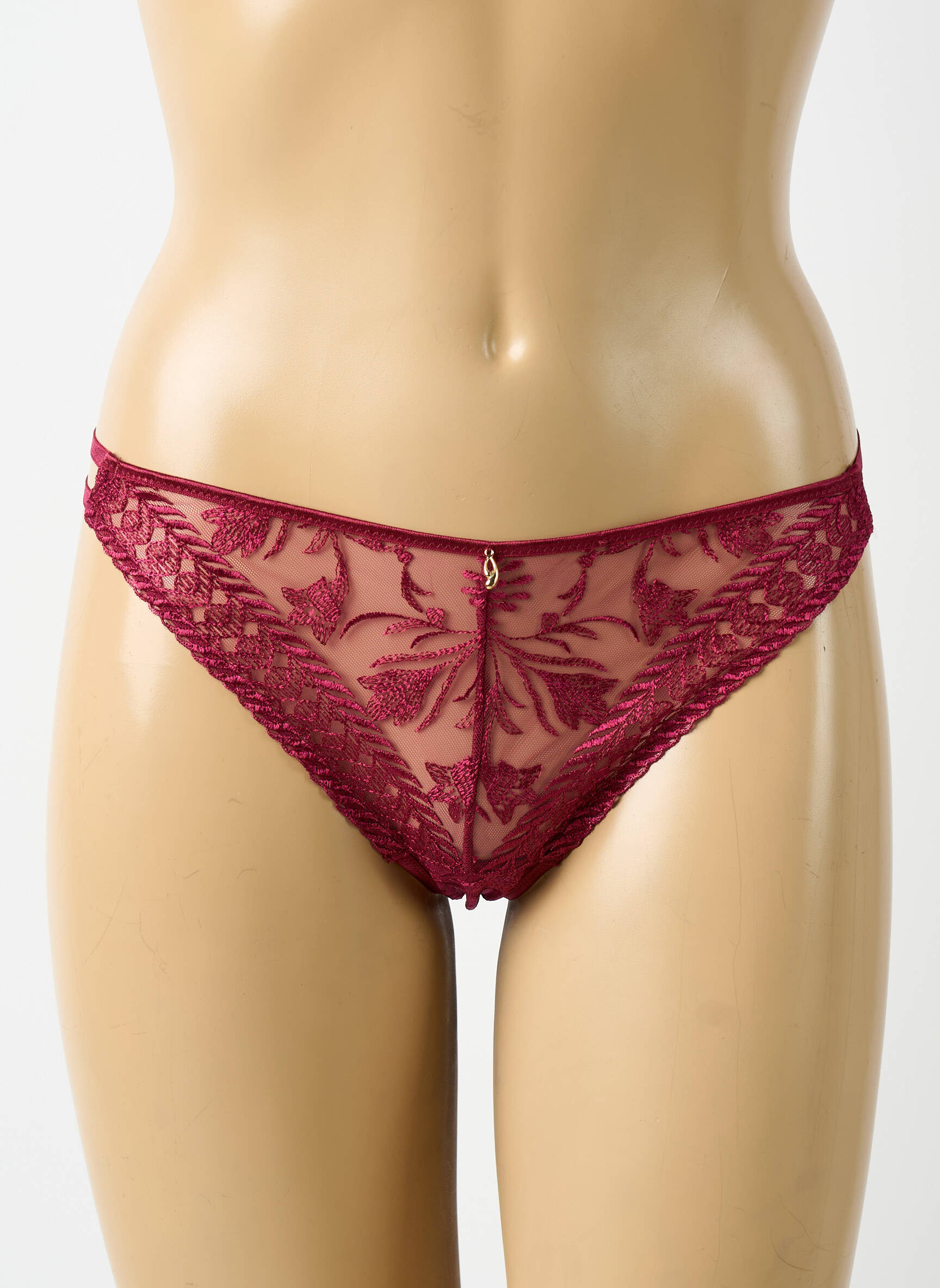 Tanga satino audinys violetinis AUBADE moteris