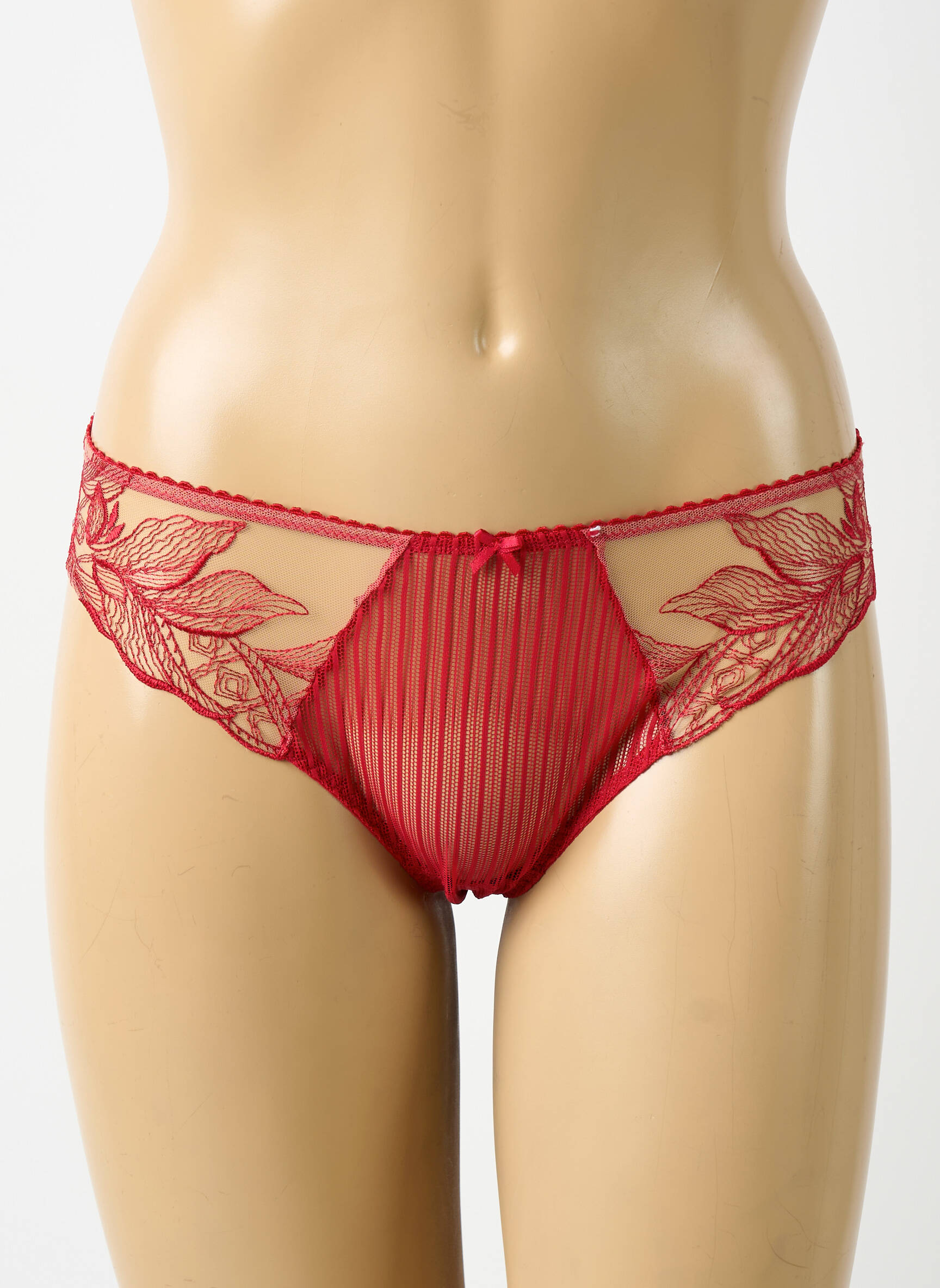 Tanga satino audinys raudona AUBADE moteris