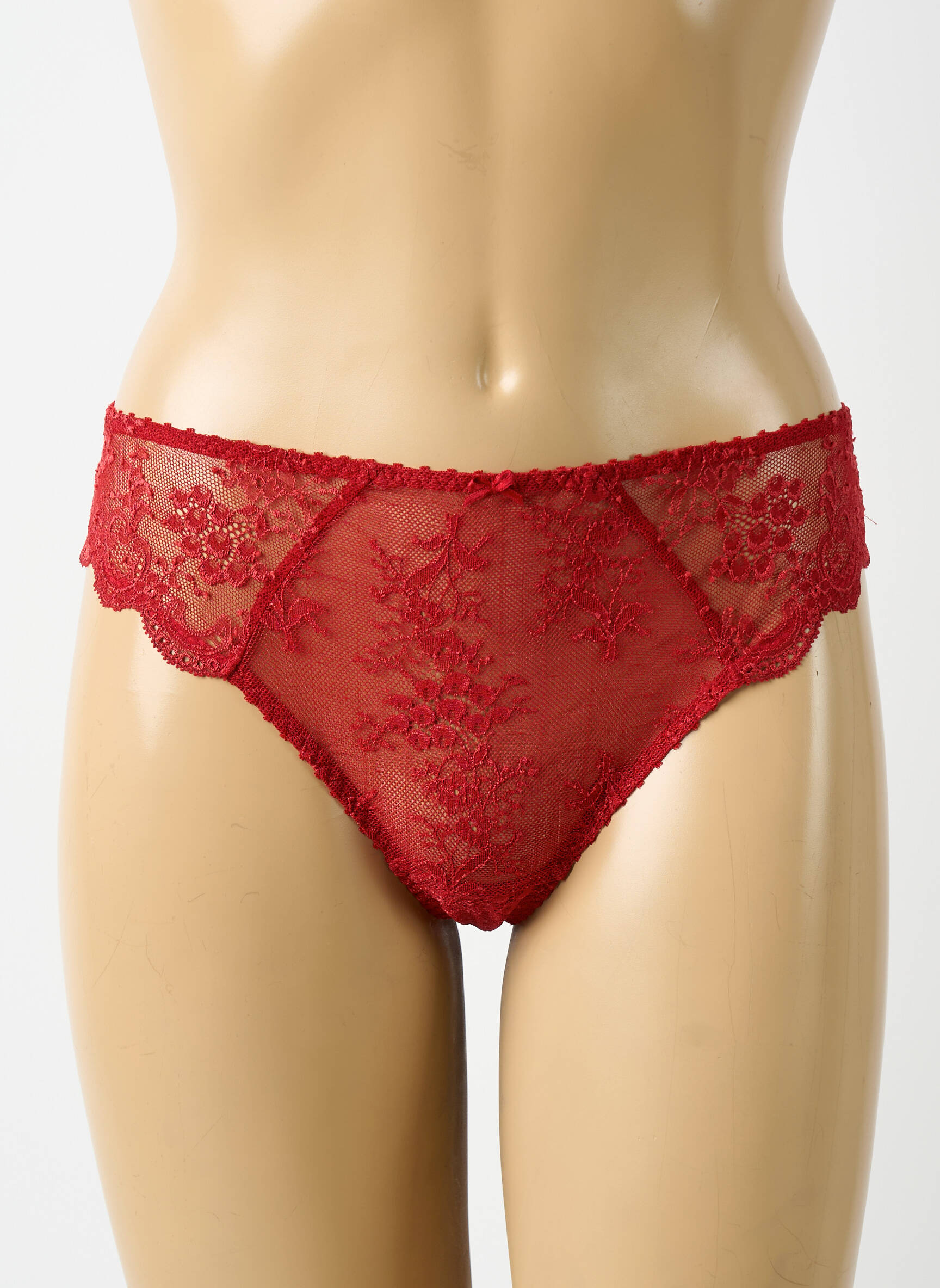 Tanga satino efektas raudona AUBADE moteris