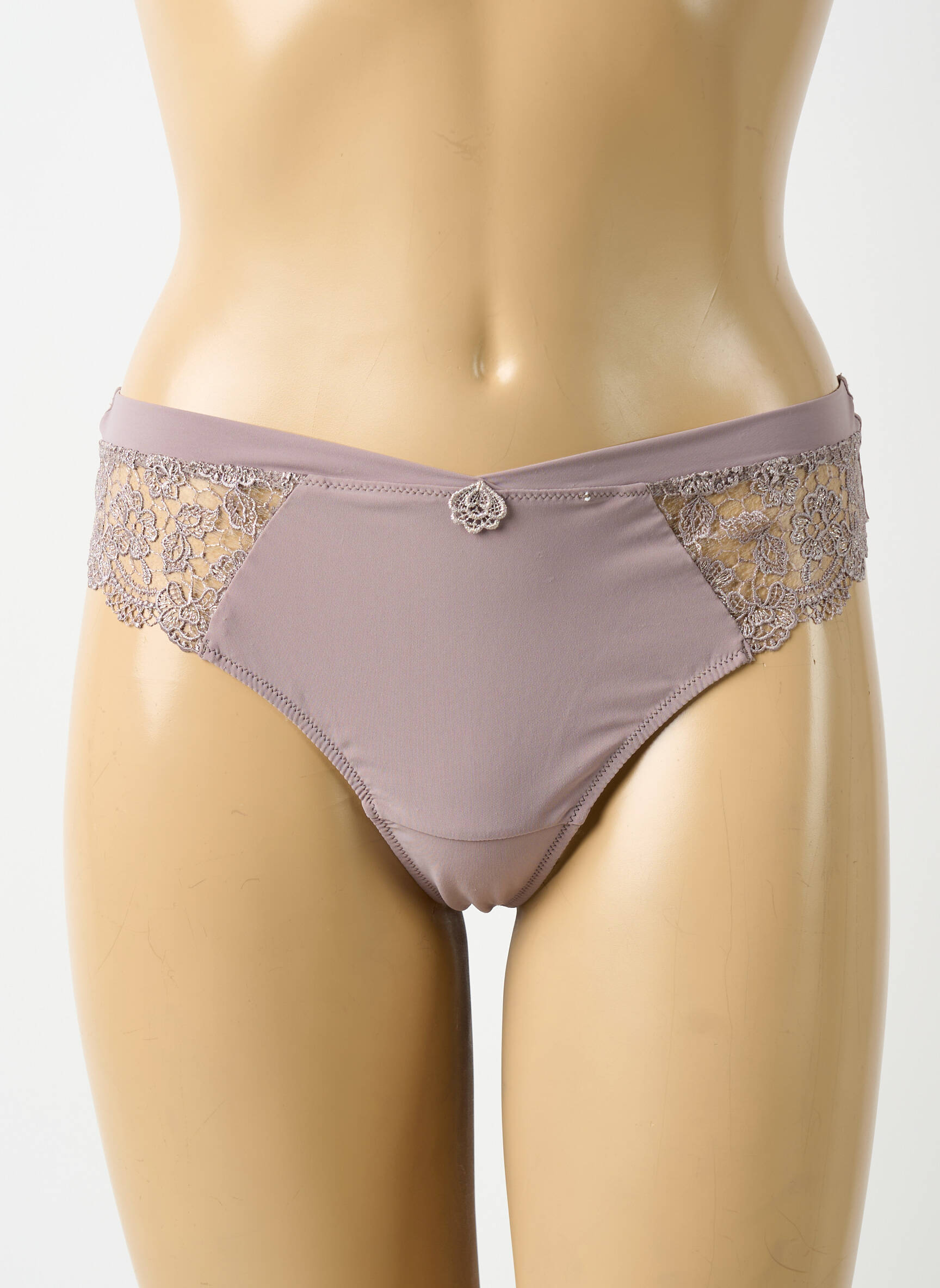 Tanga satino audinys pilka AUBADE moteris