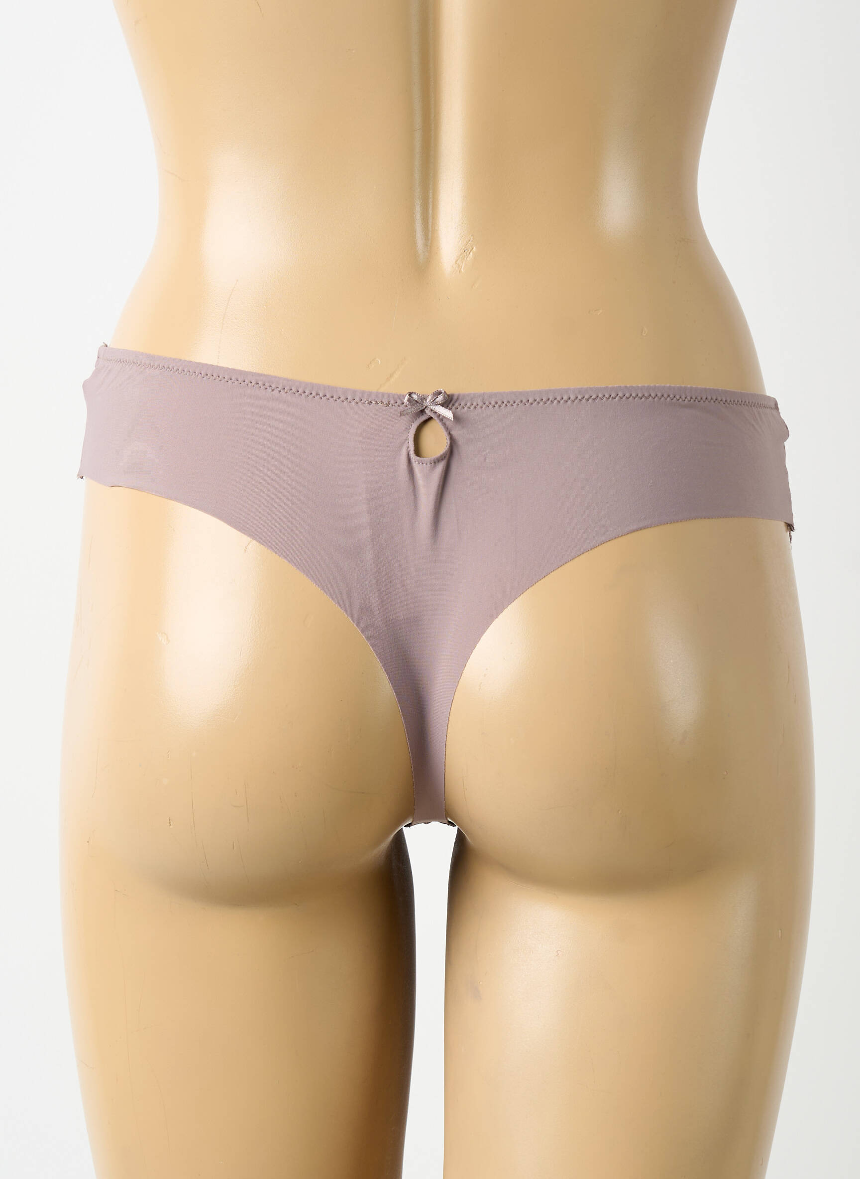 Tanga satino audinys pilka AUBADE moteris