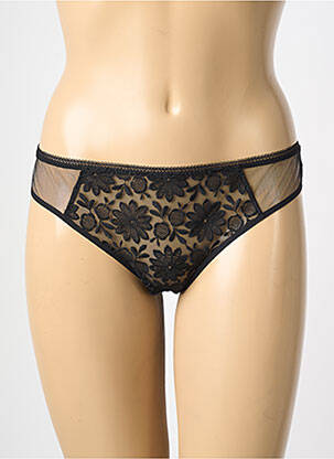 Tanga siuvinėjimas juodas SIMONE PERELE moteris