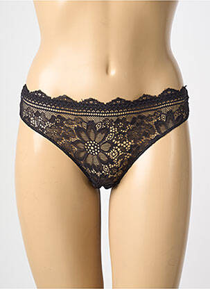 Tanga siuvinėjimas juodas SIMONE PERELE moteris