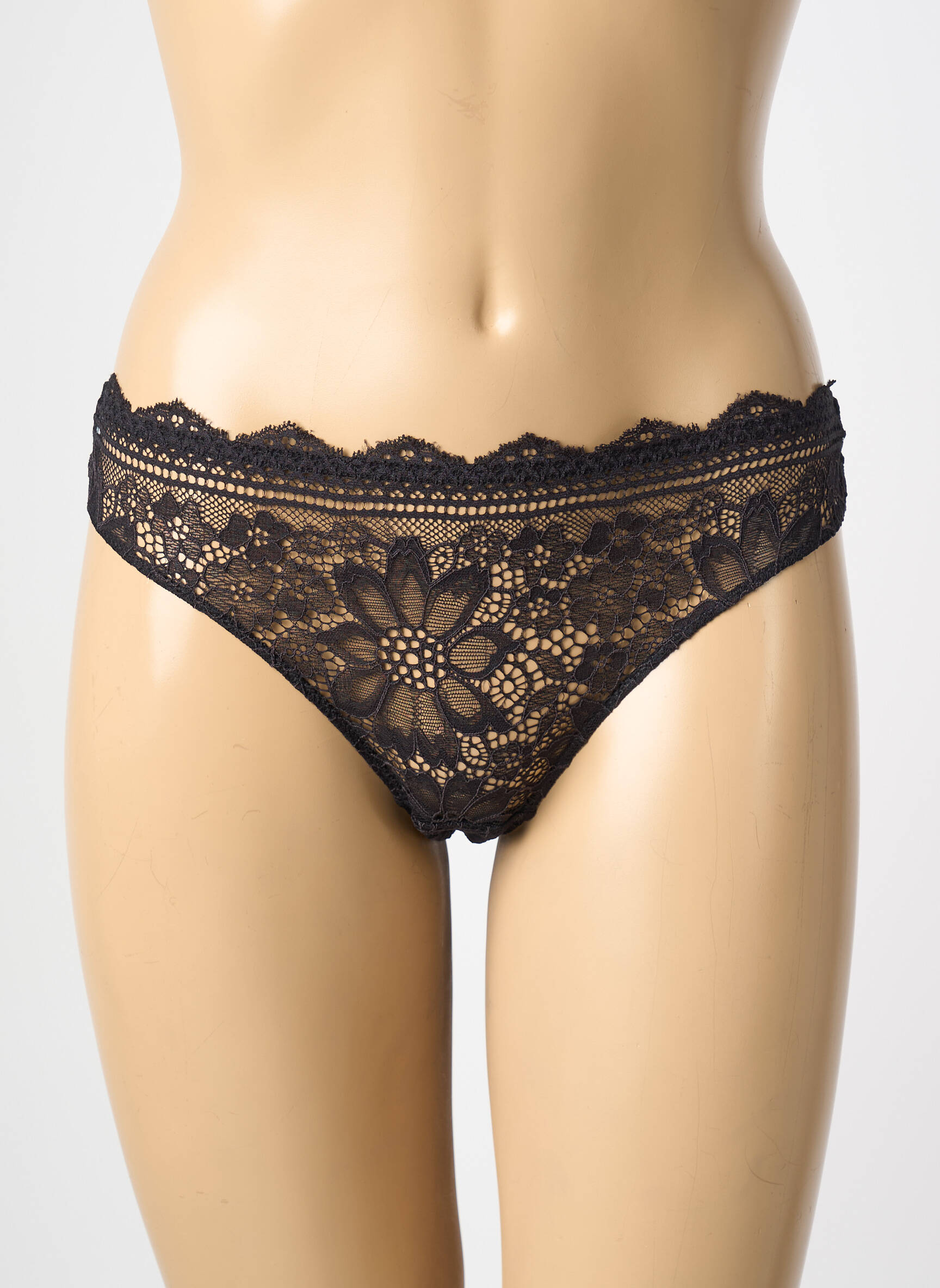Tanga siuvinėjimas juodas SIMONE PERELE moteris