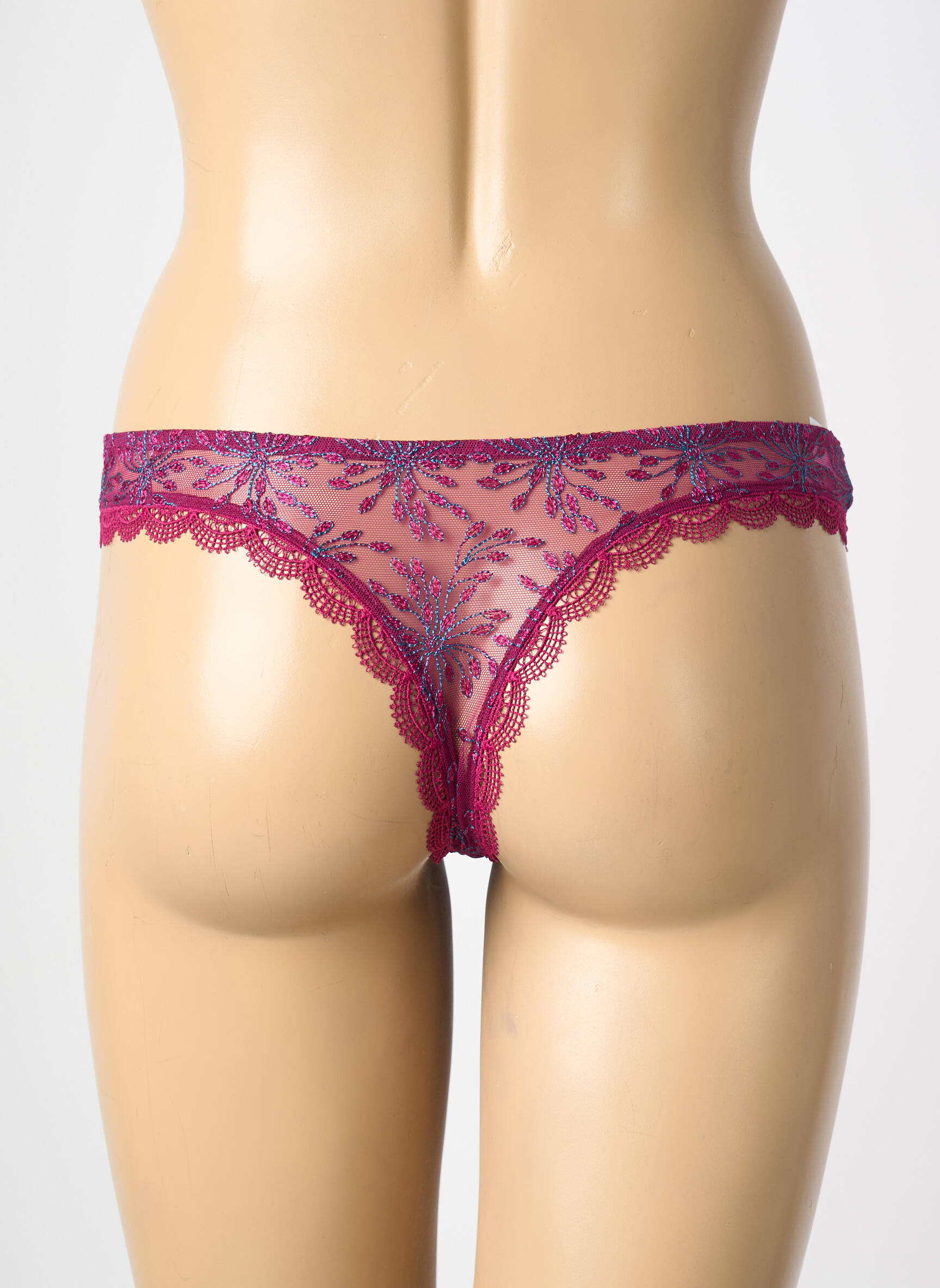 Tanga siuvinėjimas violetinis SIMONE PERELE moteris