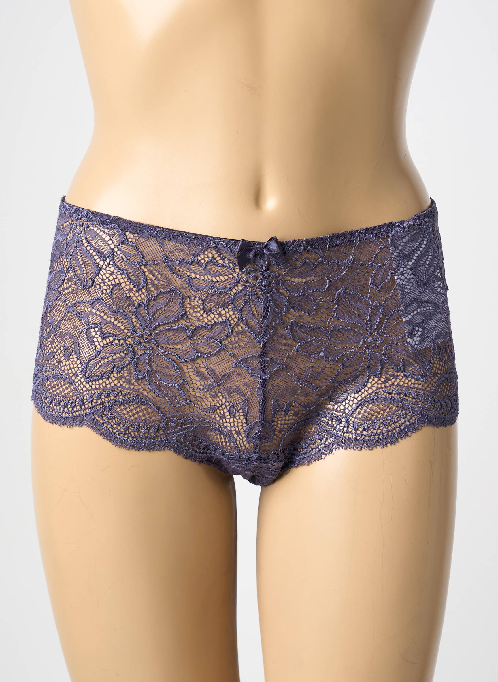 Šortukas satino efektas violetinis SIMONE PERELE moteris