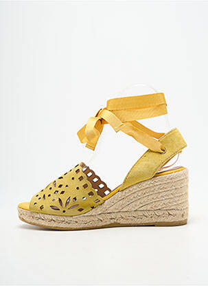 Espadrilės šnervių uždarymas kulnas nuo 7 iki 9 cm geltona KANNA moteris