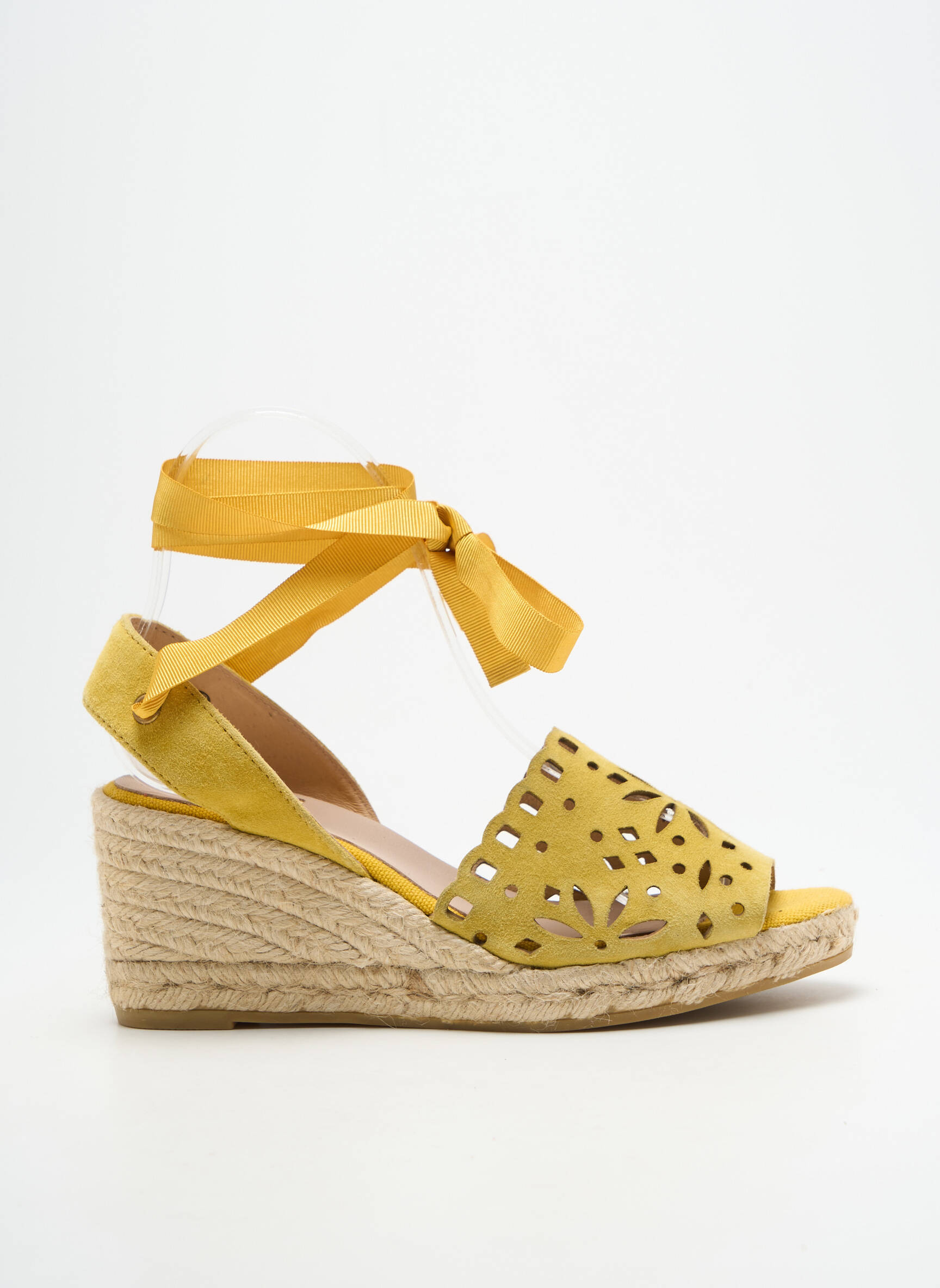 Espadrilės šnervių uždarymas kulnas nuo 7 iki 9 cm geltona KANNA moteris