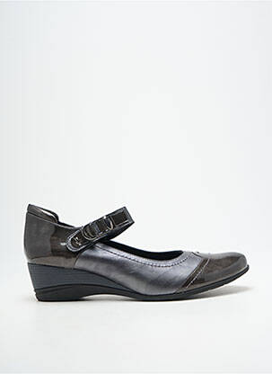 Balerinos velcro užsegimas kulnas nuo 4 iki 6 cm pilka J.METAYER moteris