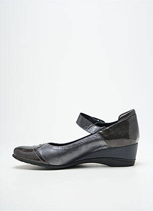 Balerinos velcro užsegimas kulnas nuo 4 iki 6 cm pilka J.METAYER moteris