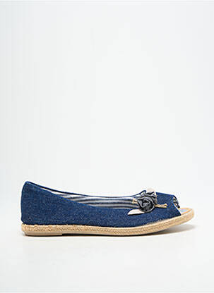 Espadrilės atvira pabaiga plokščias kulnas iki 3 cm mėlyna LA VAGUE moteris