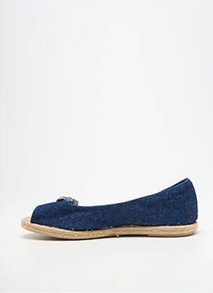 Espadrilės atvira pabaiga plokščias kulnas iki 3 cm mėlyna LA VAGUE moteris