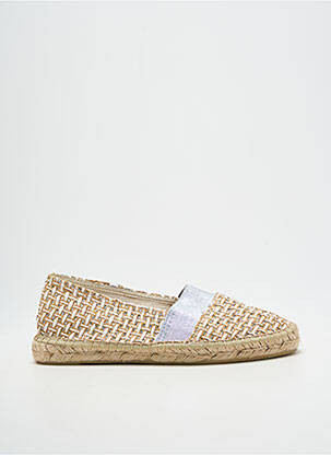 Espadrilės satino audinys plokščias kulnas iki 3 cm sidabrinė SANTAFE moteris