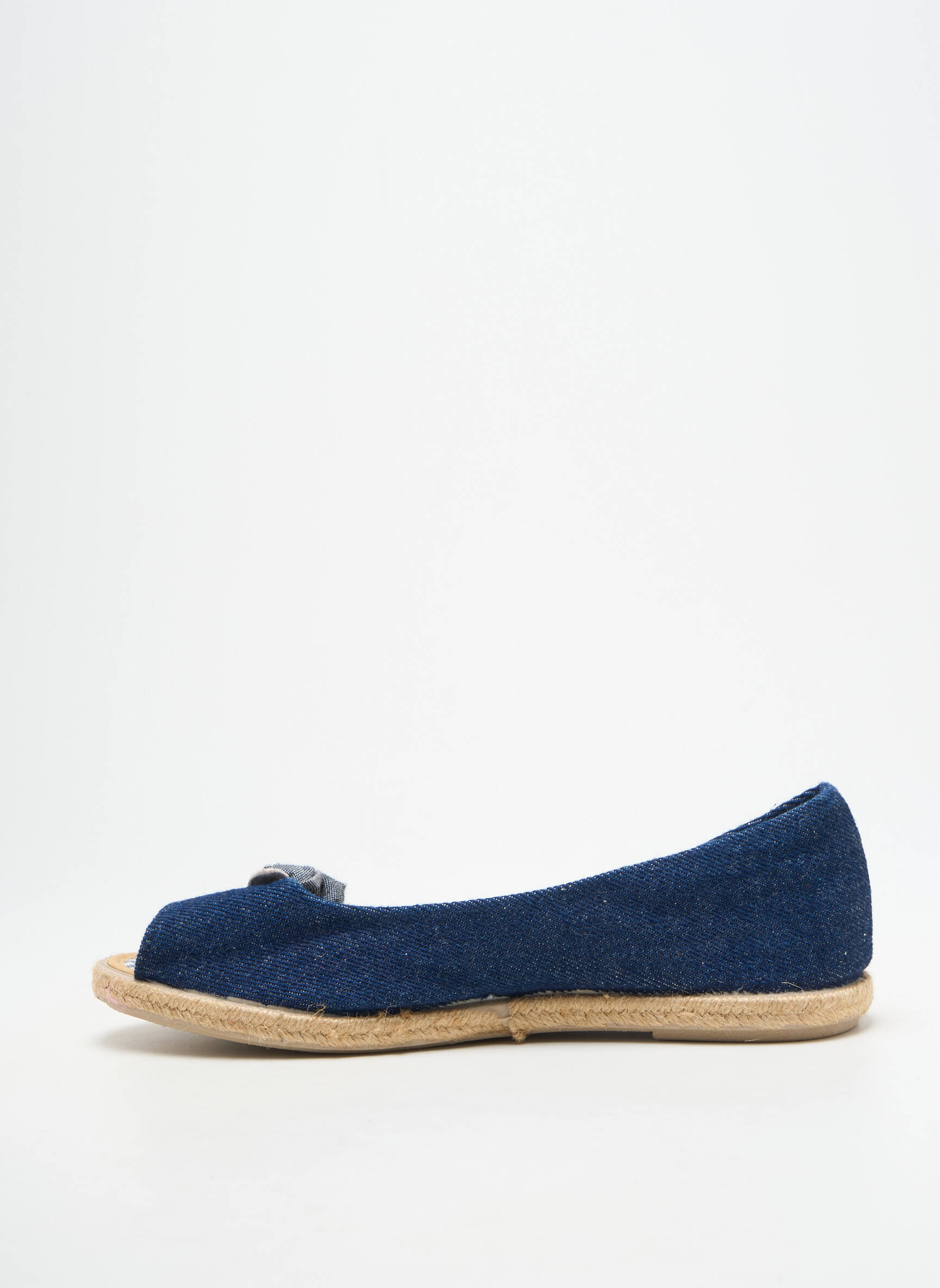Espadrilės atvira pabaiga plokščias kulnas iki 3 cm mėlyna LA VAGUE moteris