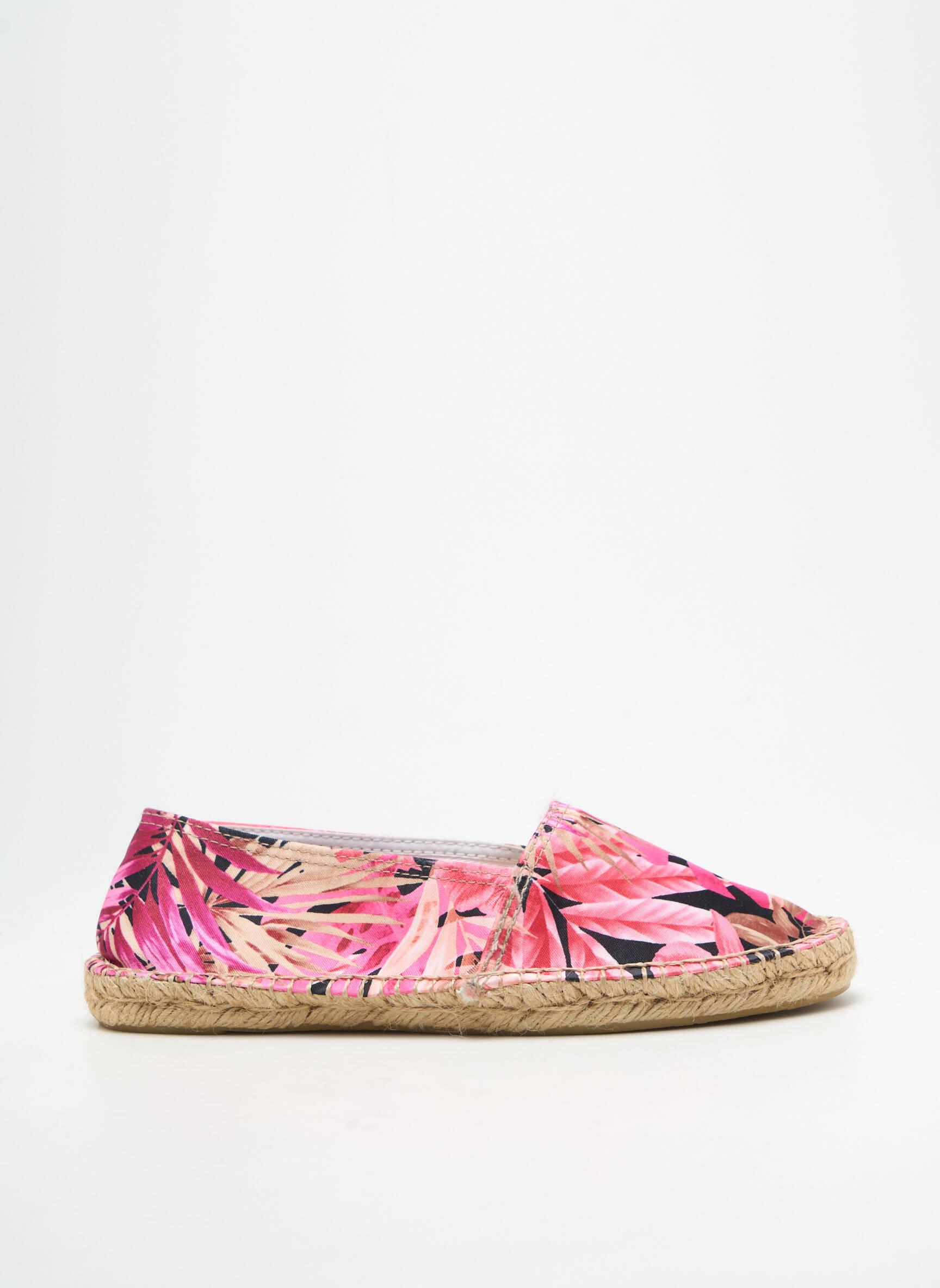 Espadrilės apvalus mygtukas plokščias kulnas iki 3 cm rožinė SANTAFE moteris