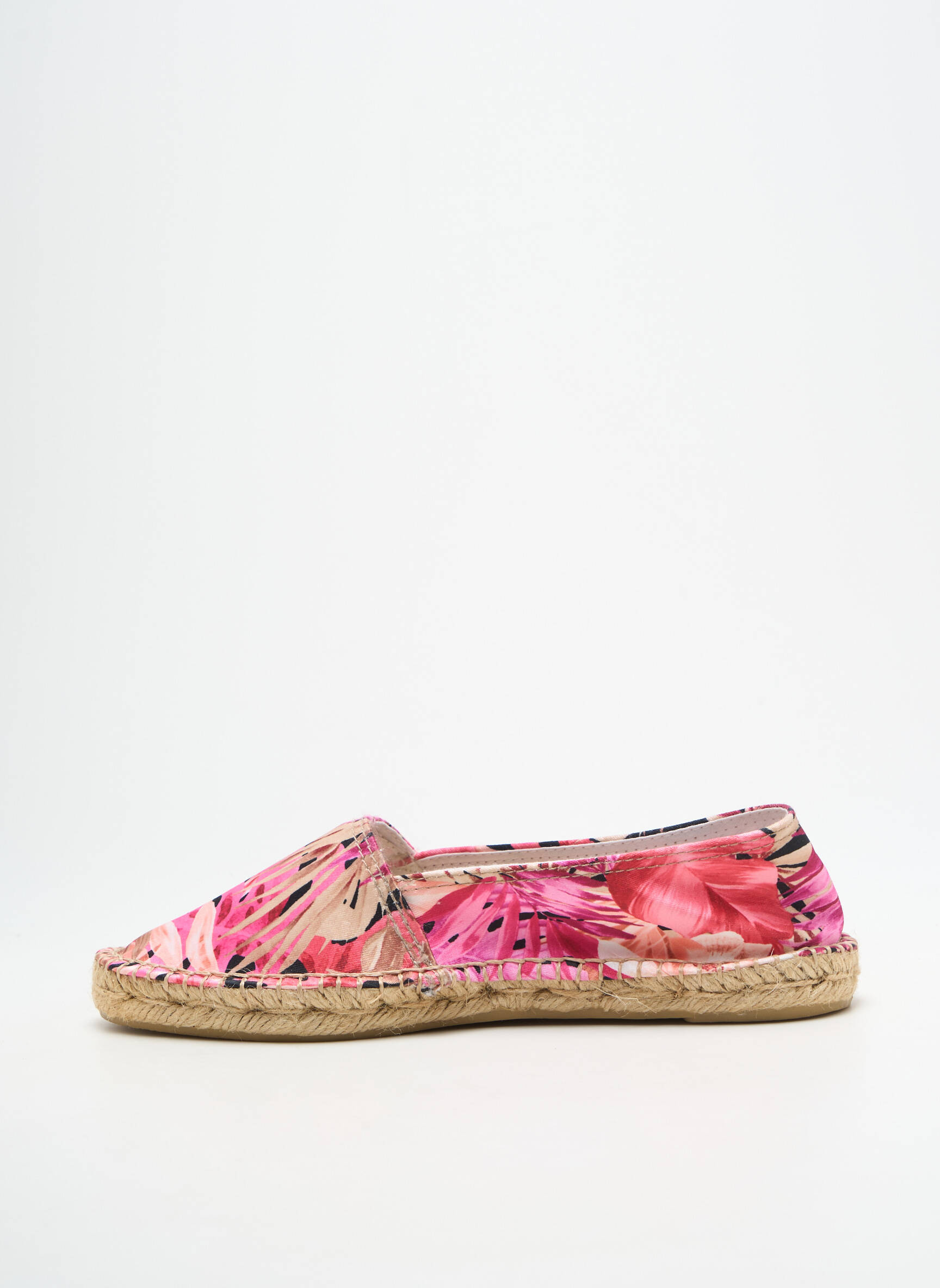 Espadrilės apvalus mygtukas plokščias kulnas iki 3 cm rožinė SANTAFE moteris