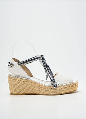 Sandalai/nu pėdos kompensuotas kulnas kulnas nuo 4 iki 6 cm baltas L'ESPADRILLE DE NICOLE moteris