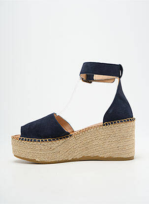 Sandalai/nu pėdos užsegimas su kaklo detalėmis kulnas nuo 7 iki 9 cm mėlyna L'ESPADRILLE DE NICOLE moteris
