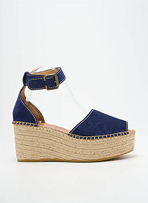 Sandalai/nu pėdos užsegimas su kaklo detalėmis kulnas nuo 7 iki 9 cm šviesiai mėlyna L'ESPADRILLE DE NICOLE moteris