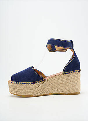 Sandalai/nu pėdos užsegimas su kaklo detalėmis kulnas nuo 7 iki 9 cm šviesiai mėlyna L'ESPADRILLE DE NICOLE moteris