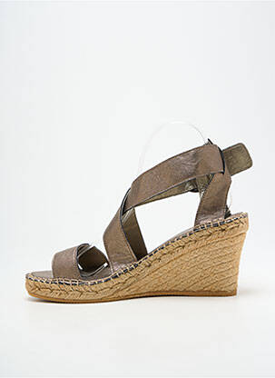 Sandalai/nu pėdos satino audinys kulnas nuo 7 iki 9 cm sidabrinė L'ESPADRILLE DE NICOLE moteris