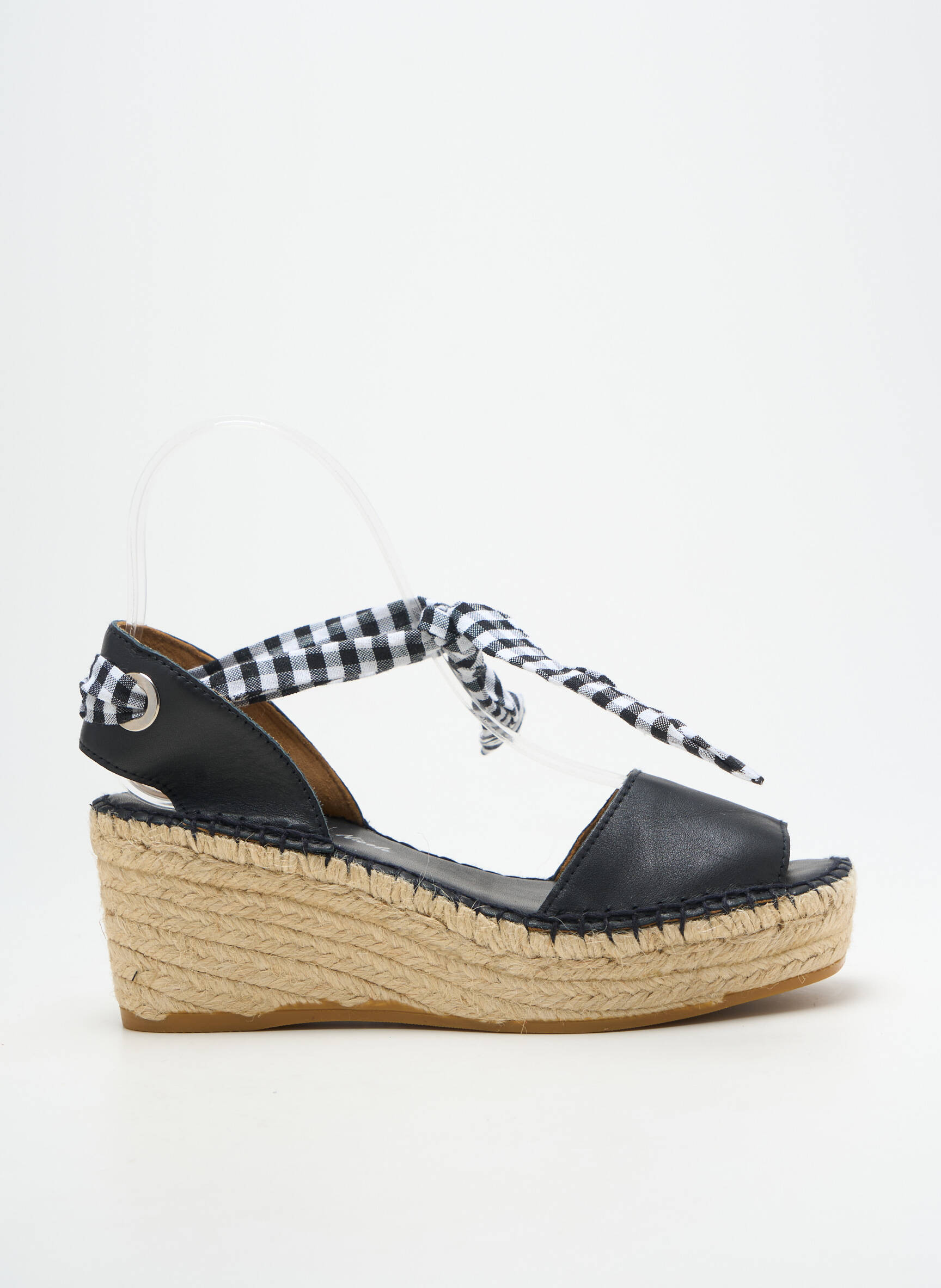 Sandalai/nu pėdos kompensuotas kulnas kulnas nuo 4 iki 6 cm juodas L'ESPADRILLE DE NICOLE moteris