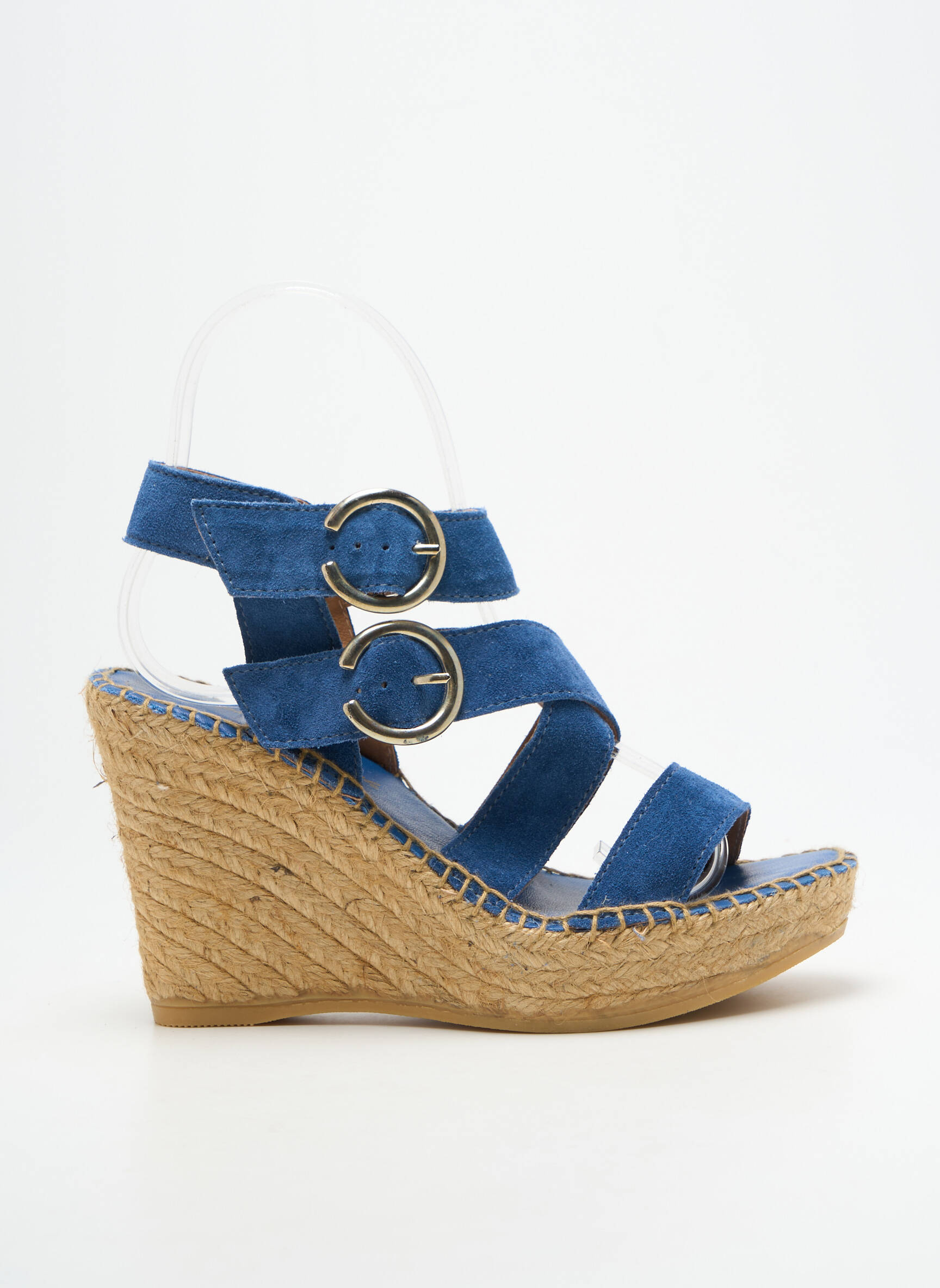 Sandalai/nu pėdos kompensuotas kulnas 10 cm ir daugiau aukštakulniai mėlyna L'ESPADRILLE DE NICOLE moteris