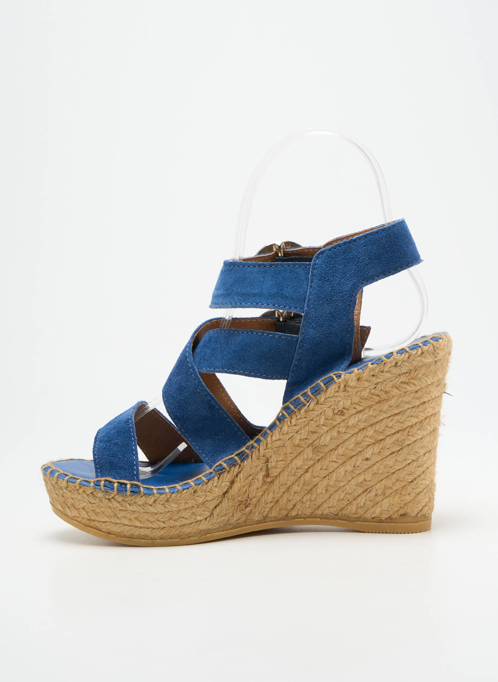 Sandalai/nu pėdos kompensuotas kulnas 10 cm ir daugiau aukštakulniai mėlyna L'ESPADRILLE DE NICOLE moteris