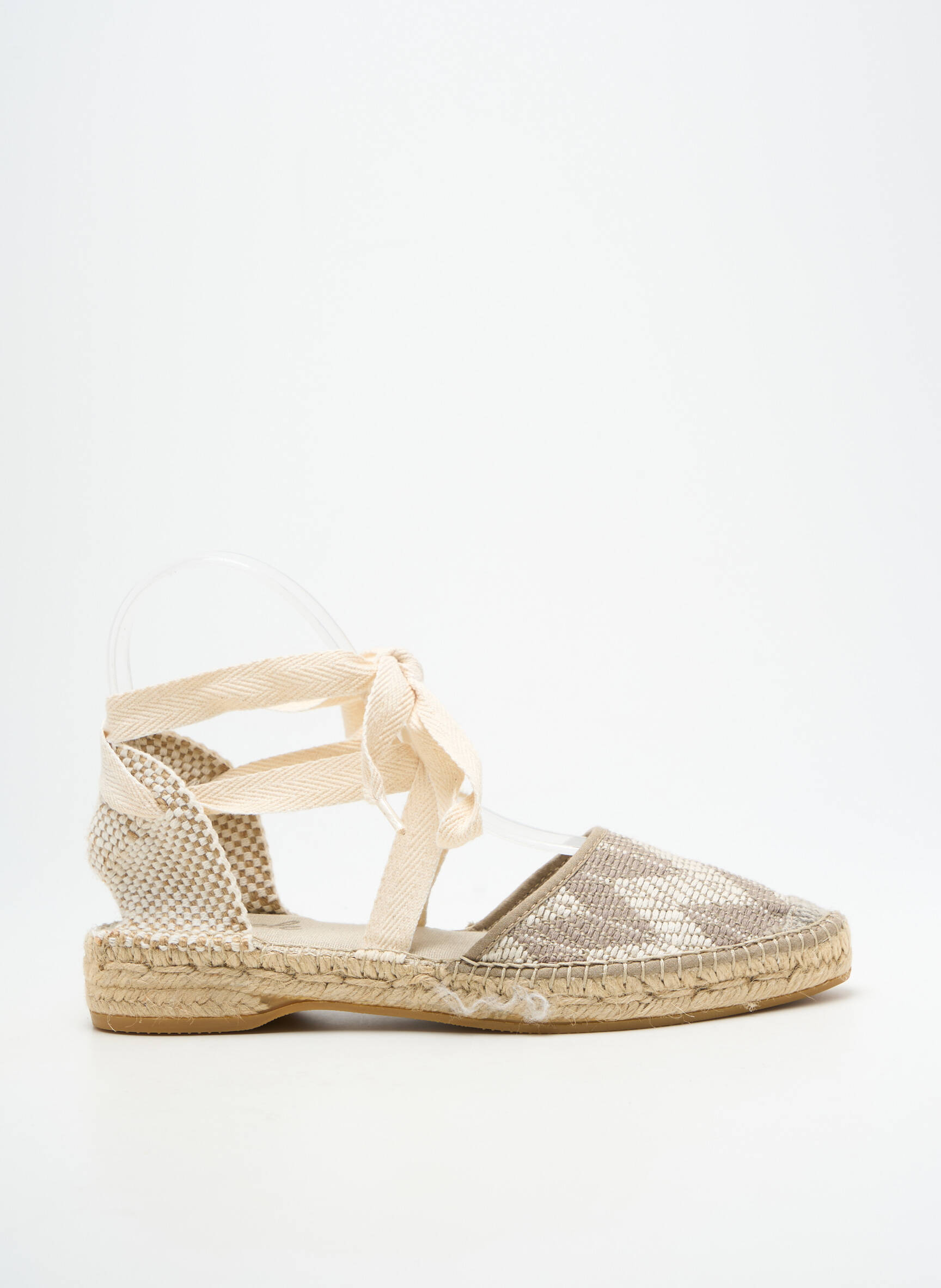 Espadrilės šnervių uždarymas plokščias kulnas iki 3 cm pilka NICOLE moteris
