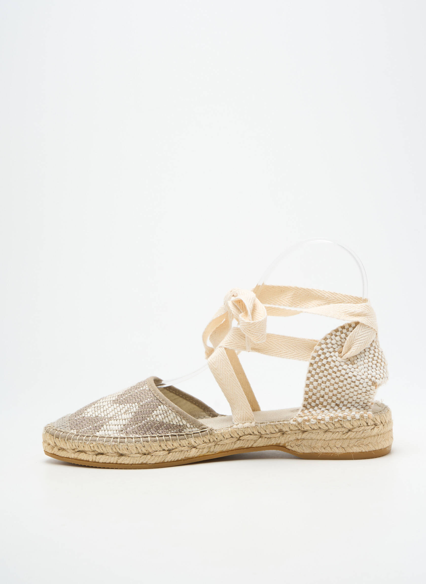 Espadrilės šnervių uždarymas plokščias kulnas iki 3 cm pilka NICOLE moteris