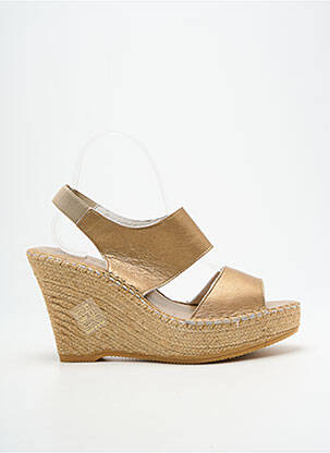 Sandalai/nu pėdos satino audinys 10 cm ir daugiau aukštakulniai auksas L'ESPADRILLE DE NICOLE moteris