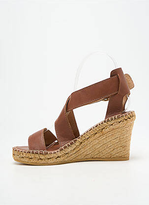 Sandalai/nu pėdos užsegimas kilpa(s) kulnas nuo 7 iki 9 cm rudas L'ESPADRILLE DE NICOLE moteris