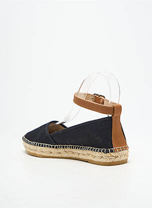 Espadrilės apvalus mygtukas plokščias kulnas iki 3 cm juodas NICOLE moteris