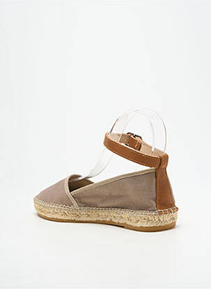 Espadrilės apvalus mygtukas plokščias kulnas iki 3 cm pilka NICOLE moteris