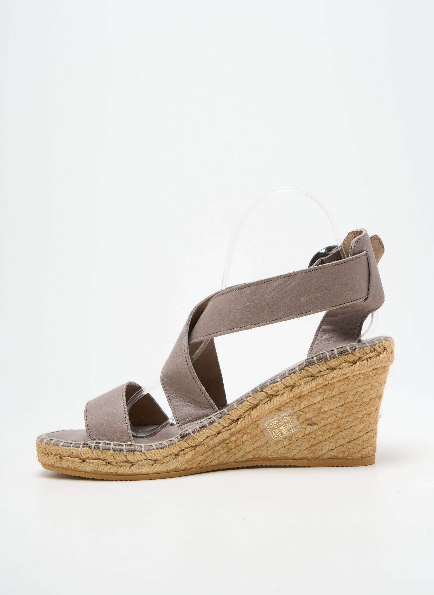 Sandalai/nu pėdos užsegimas kilpa(s) kulnas nuo 7 iki 9 cm pilka L'ESPADRILLE DE NICOLE moteris
