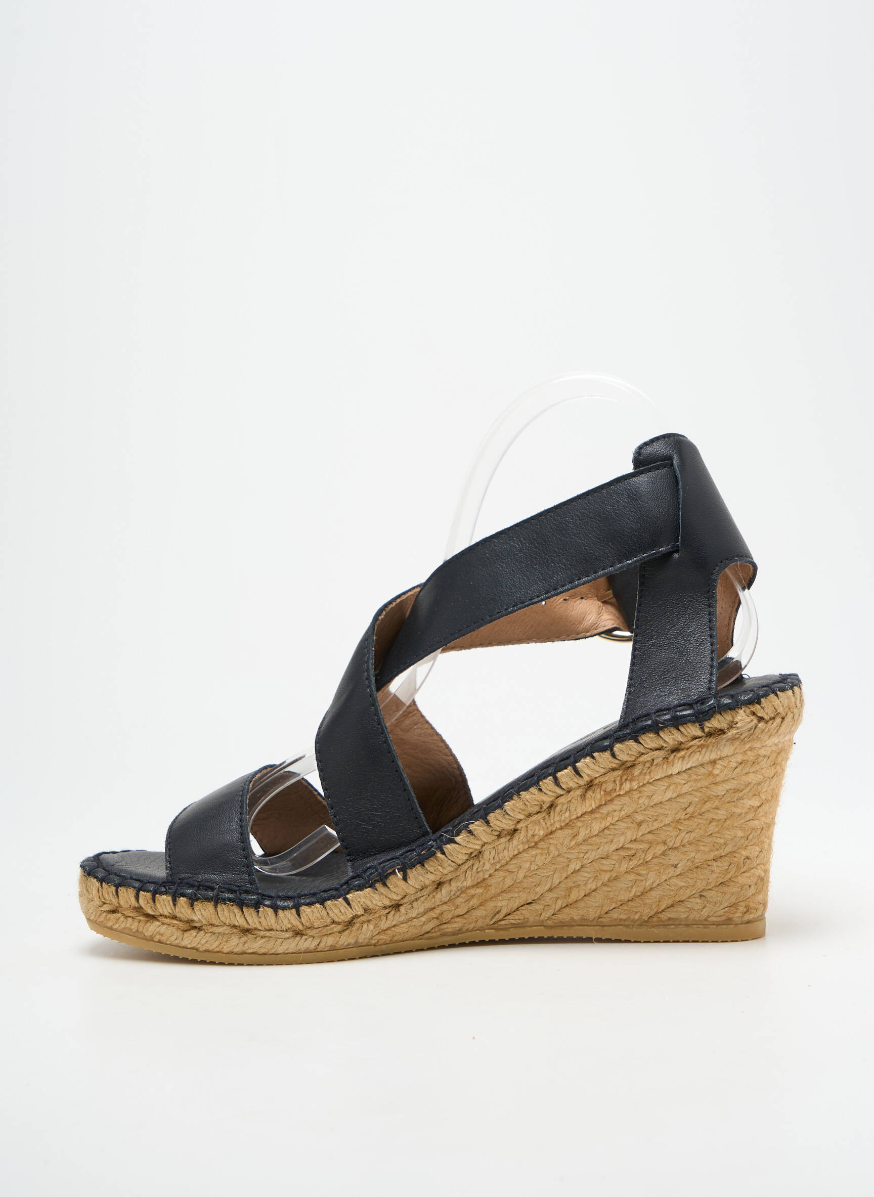 Sandalai/nu pėdos užsegimas kilpa(s) kulnas nuo 7 iki 9 cm juodas L'ESPADRILLE DE NICOLE moteris
