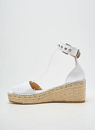 Sandalai/nu pėdos užsegimas su kaklo detalėmis kulnas nuo 4 iki 6 cm baltas L'ESPADRILLE DE NICOLE moteris