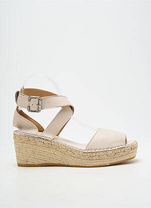 Sandalai/nu pėdos kompensuotas kulnas kulnas nuo 7 iki 9 cm bežinis L'ESPADRILLE DE NICOLE moteris