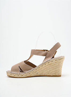 Sandalai/nu pėdos kompensuotas kulnas kulnas nuo 7 iki 9 cm bežinis L'ESPADRILLE DE NICOLE moteris