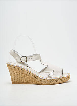 Sandalai/nu pėdos kompensuotas kulnas kulnas nuo 7 iki 9 cm baltas L'ESPADRILLE DE NICOLE moteris