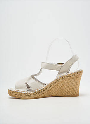 Sandalai/nu pėdos kompensuotas kulnas kulnas nuo 7 iki 9 cm baltas L'ESPADRILLE DE NICOLE moteris