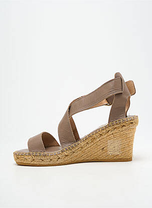 Sandalai/nu pėdos kompensuotas kulnas kulnas nuo 7 iki 9 cm rudas L'ESPADRILLE DE NICOLE moteris