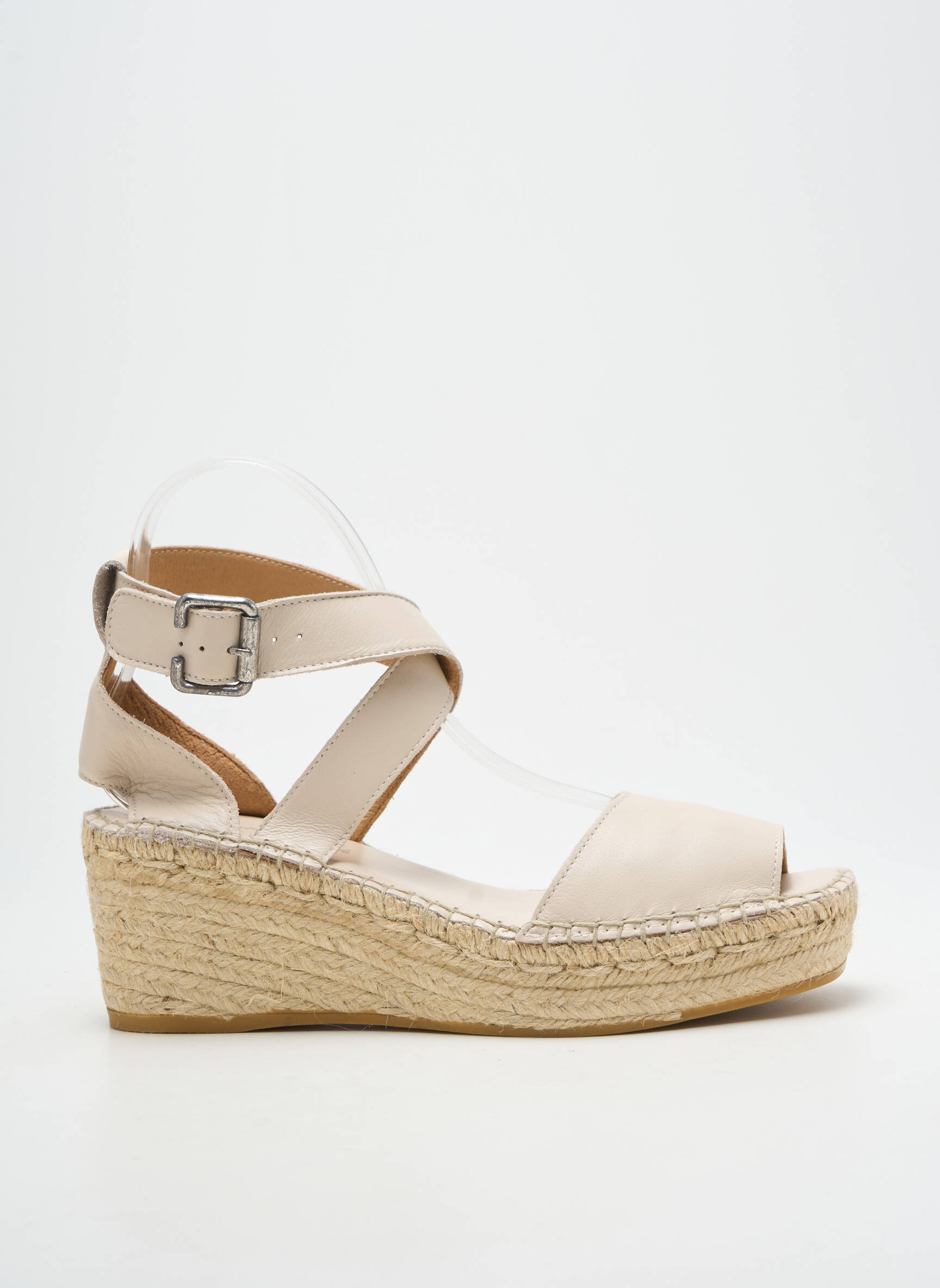 Sandalai/nu pėdos kompensuotas kulnas kulnas nuo 7 iki 9 cm bežinis L'ESPADRILLE DE NICOLE moteris