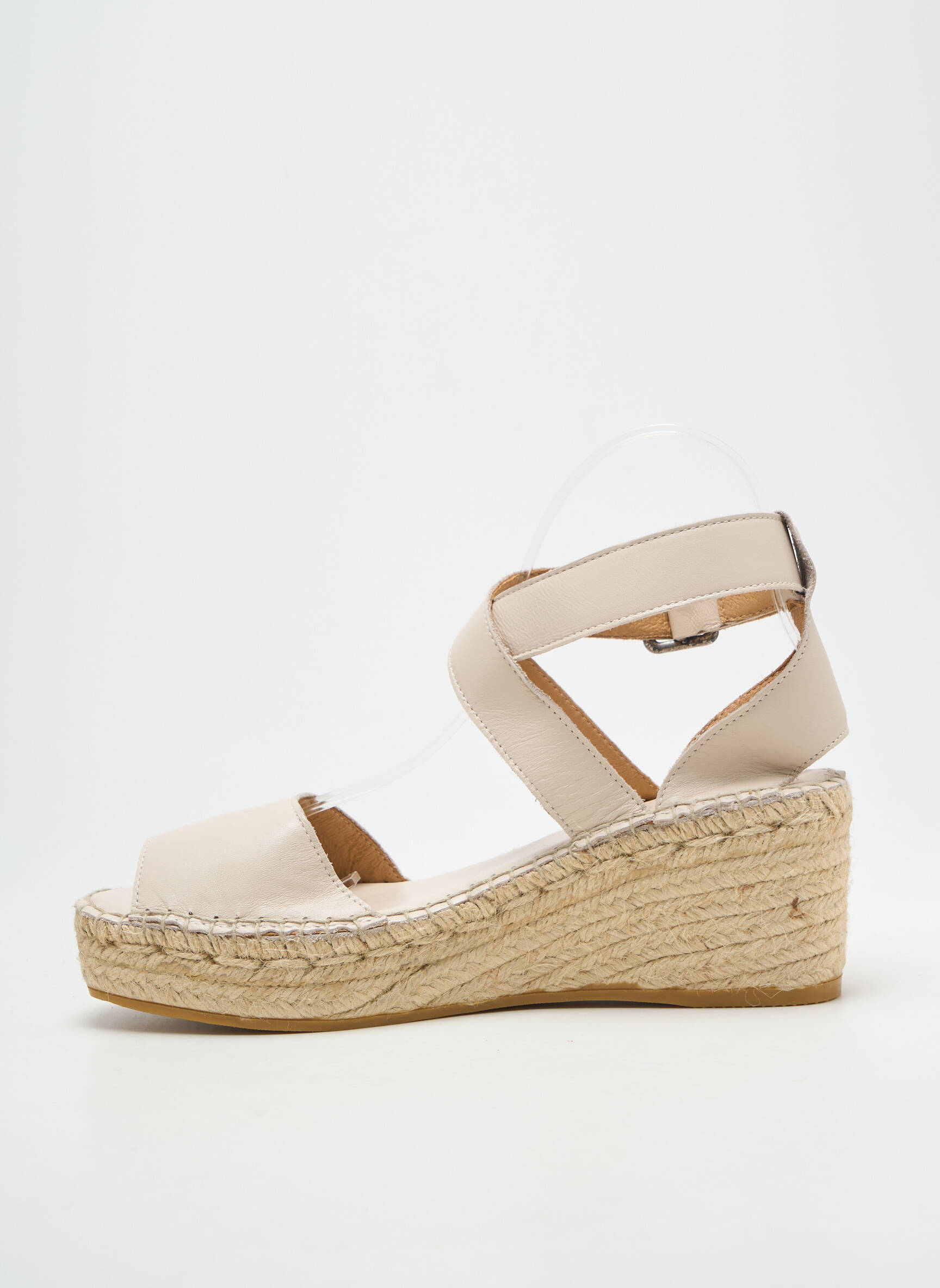 Sandalai/nu pėdos kompensuotas kulnas kulnas nuo 7 iki 9 cm bežinis L'ESPADRILLE DE NICOLE moteris