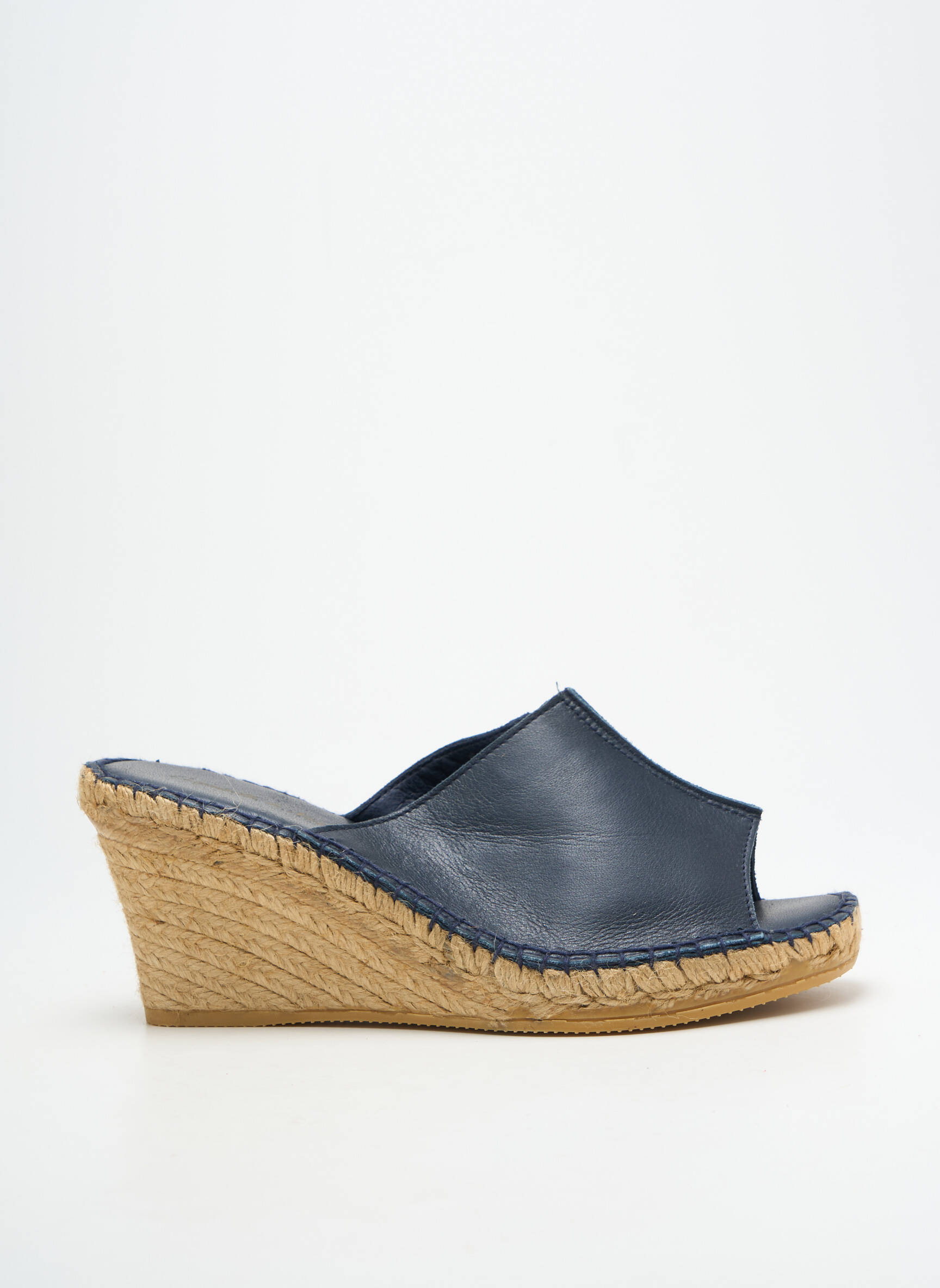 Mule/sabotai kompensuotas kulnas kulnas nuo 7 iki 9 cm mėlyna L'ESPADRILLE DE NICOLE moteris